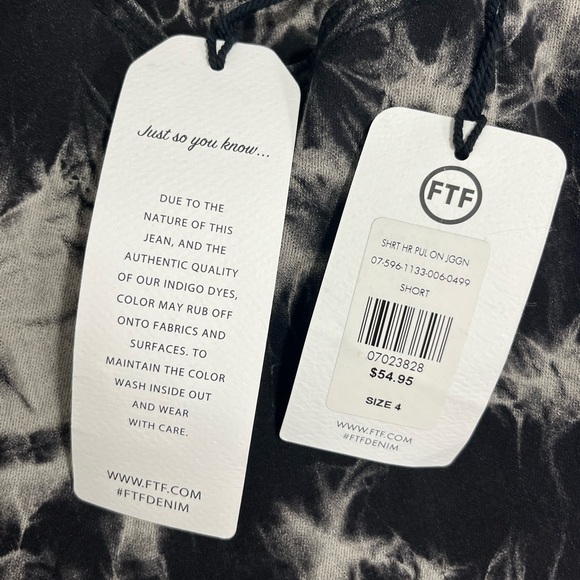 FASHION TO FIGURE Tie Dye High-Rise Jeggings Leggings Pants Black White Size 4X - Picture 9 of 12